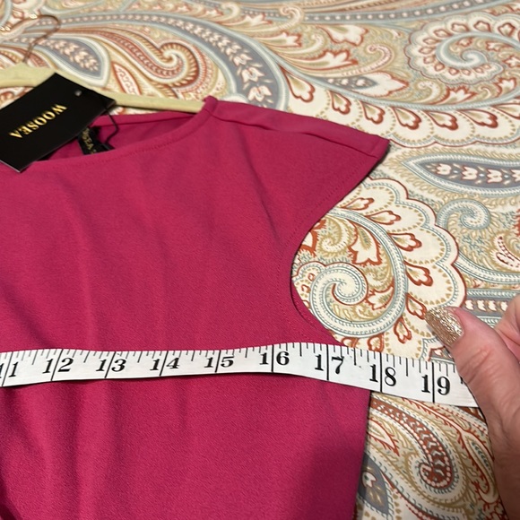 WOOSEA Women's Split mermaid Evening Cocktail Long Dress magenta size L nwt - Picture 4 of 7